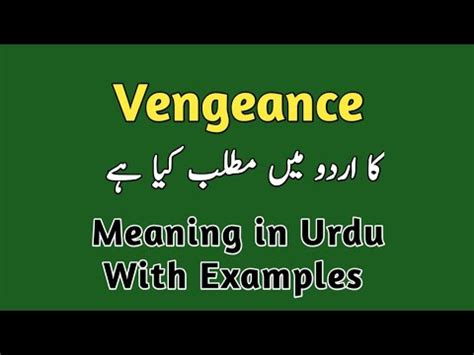 vengeful meaning in urdu