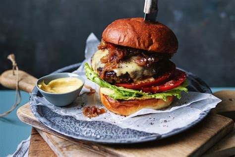 venison burger with fries