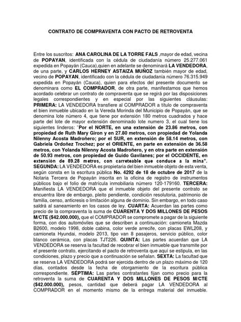 Review Of Venta Con Pacto De Retroventa New