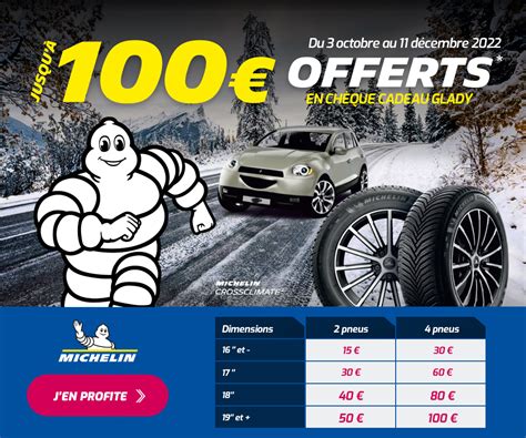 vente de pneus michelin promotion