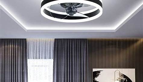 Ventilateur Plafonnier Noir De Plafond Avec Lumière Et Tirette 132 Cm