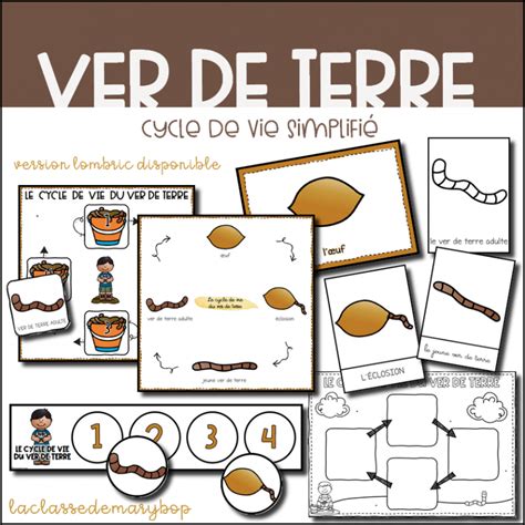 ver de terre maternelle