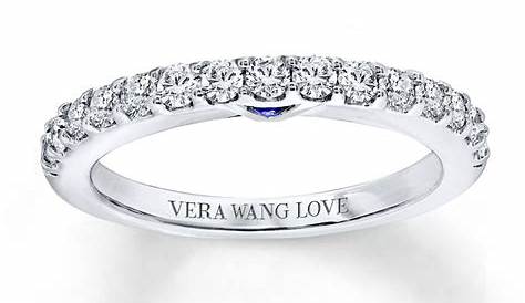 Vera Wang Wedding Bands Love Sapphire Diamond Band 14k White Gold Womens