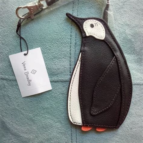 vera bradley penguin luggage tag