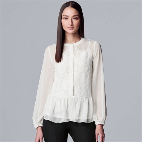 vera wang white blouses