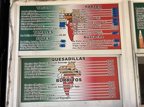 veracruz tacos menu