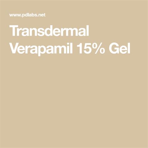 verapamil gel amazon