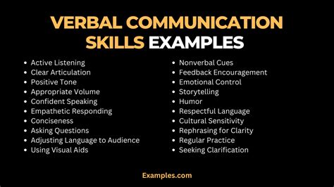 Verbal Communication Examples At Home