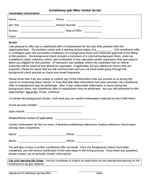 Verbal Script Examples