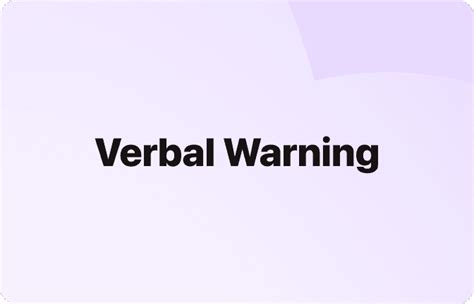 verbal warning meaning in tamil