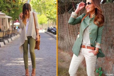 Verde Y Beige Combinan