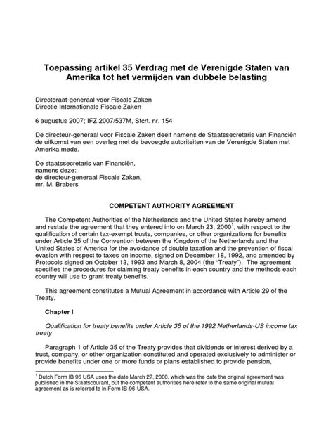verdrag nederland verenigde staten belasting