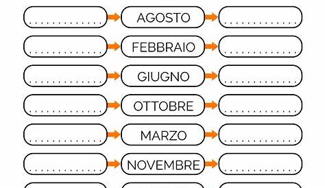 I Giorni della Settimana: Schede per la Classe Prima | Lingua italiana