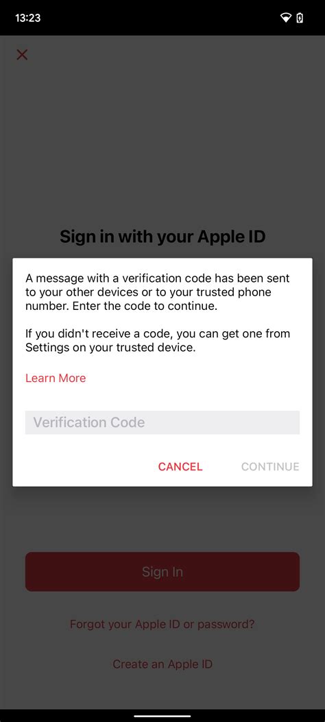 verification code apple music