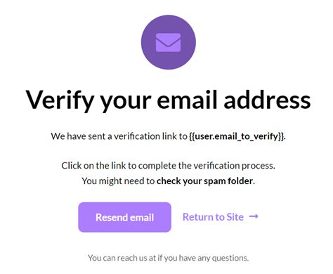 verification of email address