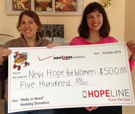 New Hope for Women receives 500 HopeLine Grant Boothbay Register