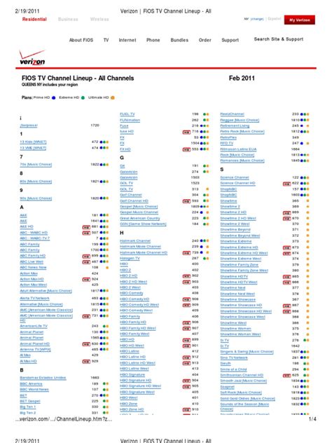 verizon tv channel guide