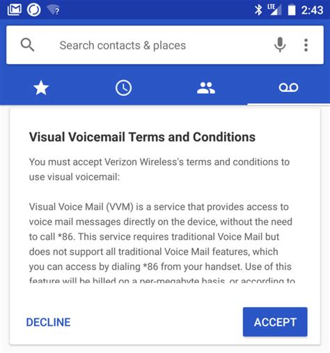 verizon visual voicemail for android