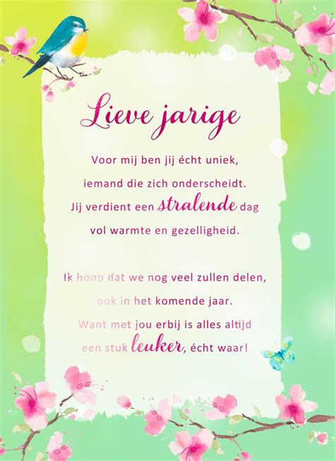 Pin van Inge Stock op wenskaartjes Verjaardag gedichten