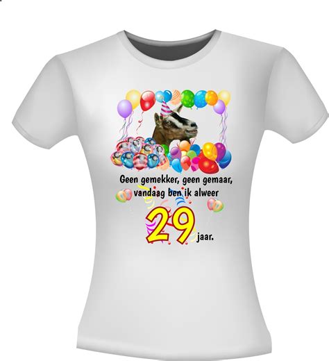 Full colour verjaardag shirt 29 jaar met leuke tekst