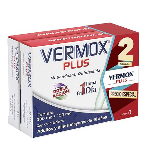 vermox plus tabletas 500 mg