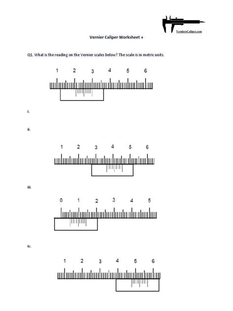 Vernier Caliper Example Problems