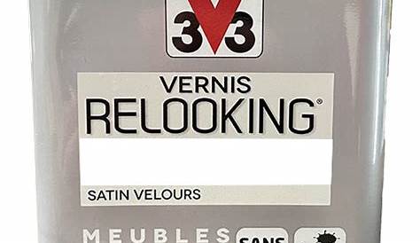 Vernis Relooking V33 Blanc Popeline Meuble Et Objet , Patine Mat, 0.25l