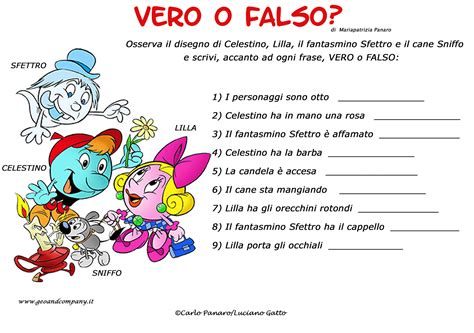 vero o falso quiz bambini