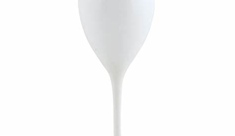 Verre A Pied Plastique Blanc Opaque Modèle Vaisselle Maison