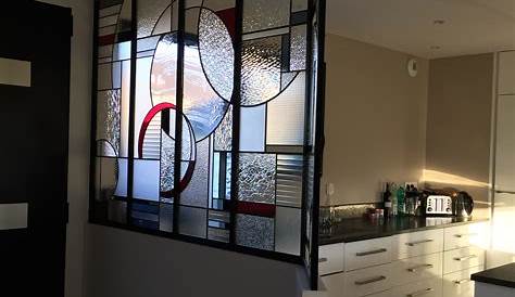 verre vitrail contemporain épuré verrière atelier art déco