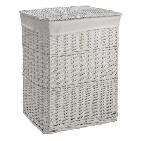 versailles white square laundry basket