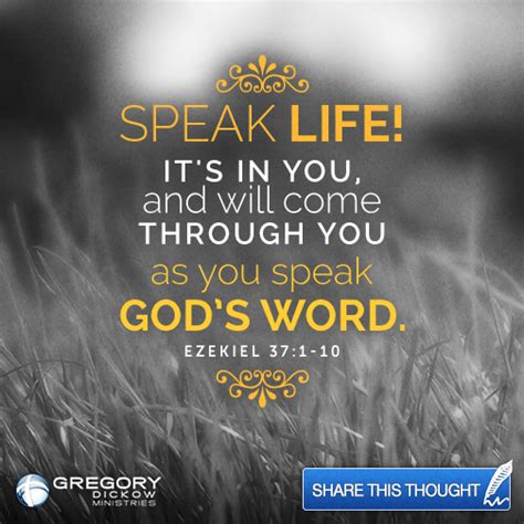 verse about speaking life