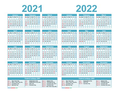 vertex42 calendar 2022