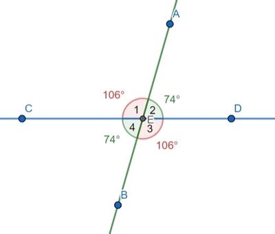 vertical angles are opposite angles created by two intersecting lines and are