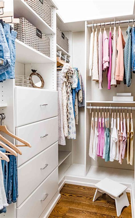 Walk-in closet with vertical storage solutions