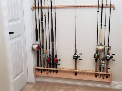 vertical fishing rod rack