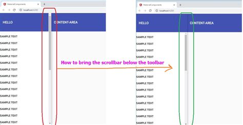 Vertical Scrollbar In Angular Material