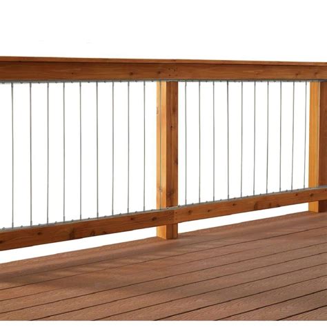 vertical stainless steel deck cable railing
