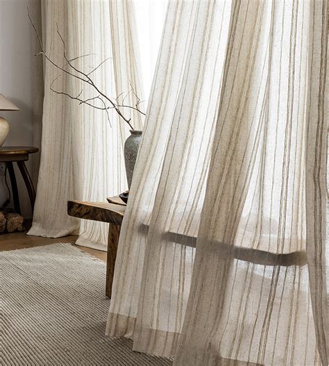 vertical striped sheer curtains