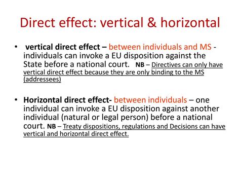Vertical Vs Horizontal Direct Effect
