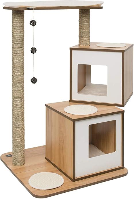 Vesper Double Cat Tree Walnut