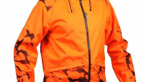 VESTE TRAQUE CHASSE IMPERMEABLE SUPERTRACK 100 FLUO