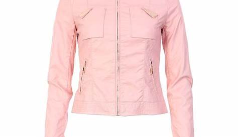 Veste Simili Cuir Femme Rose Poudre Blazer Style Classique Plongé Couleur