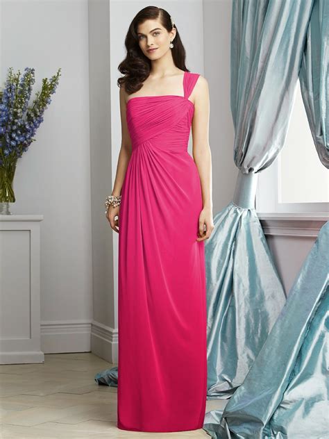 2015 elegante Simple vestidos largos para dama de honor de cuello alto