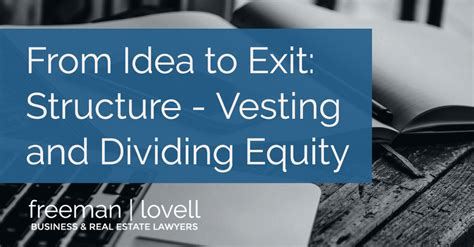 vesting and structuring equity