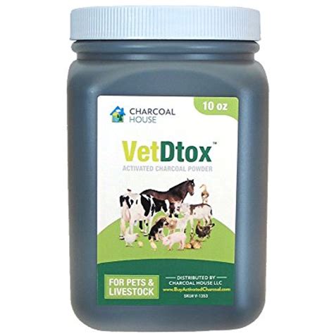 VetDtox™ Activated Charcoal Powder For Pets & Livestock 1 Quart You