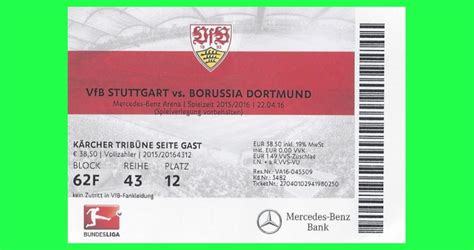 vfb gegen dortmund tickets