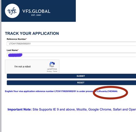 vfs global application tracking italy