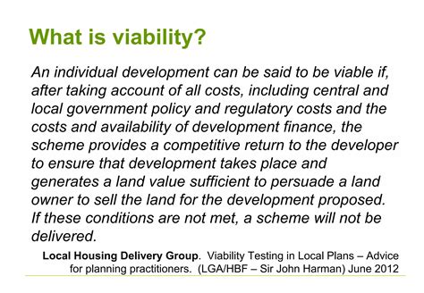 viability in planning