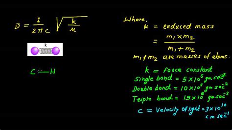 Vibrational Frequency Formula